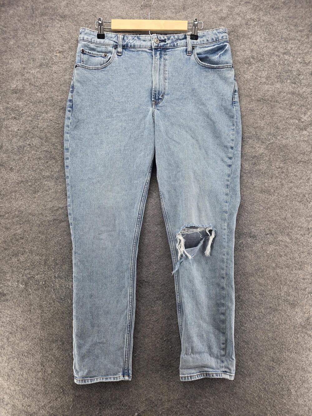 Abercrombie & Fitch Jeans Womens 14 Blue High Rise Skinny Distressed Light Wash